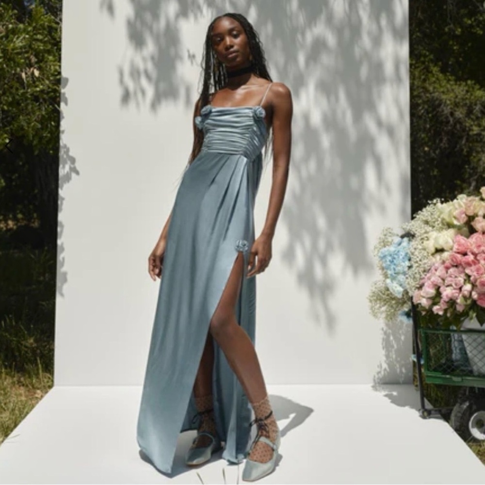 For Love and Lemons Winona Blue Bridesmaid Gown